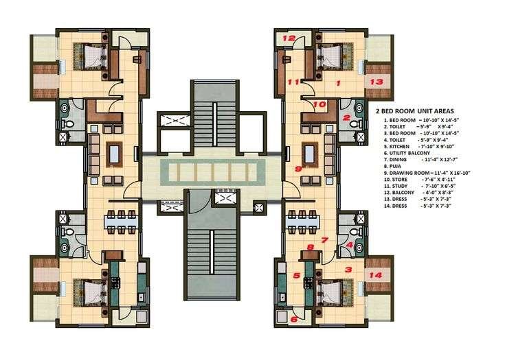 Project layout of Palm Springs Wakad showing 2 and 3 BHK apartments in a gated community
