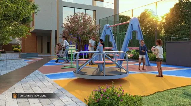 Kids play area inside Palm Springs Wakad society