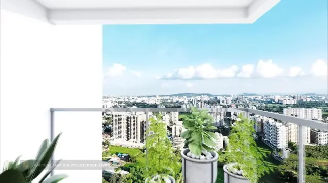 Balcony view from Palm Springs Wakad apartments